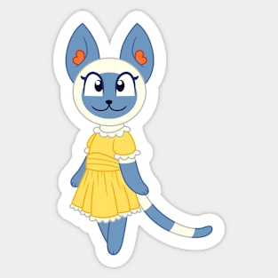 Mitzi in a yellow dress Sticker